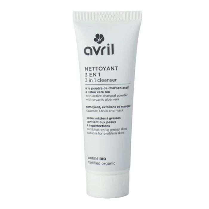 AVRIL NETTOYANT 3 EN 1 A LA POUDRE DE CHARBON ACTIF 50 ML