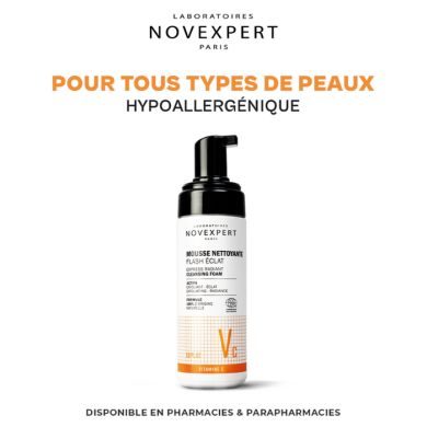 NOVEXPERT FLASH ECLAT MOUSSE NETTOYANTE 150 ML