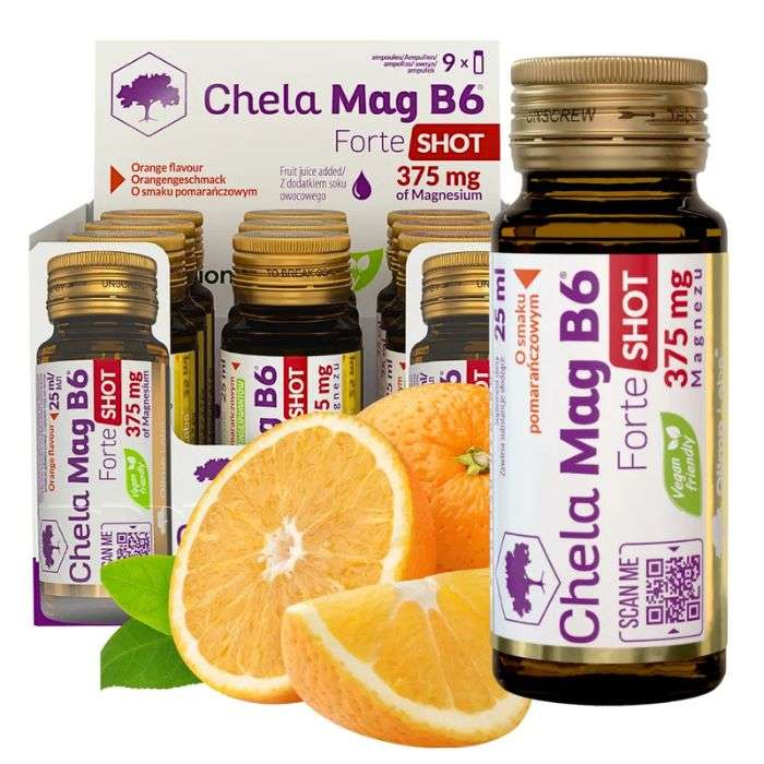 OLIMP LABS CHELA MAG B6 375 MG 9 AMPOULES GOUT D ORANGE