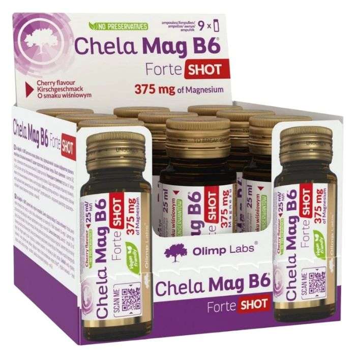 OLIMP LABS CHELA MAG B6 375 MG 9 AMPOULES GOUT DE CERISE