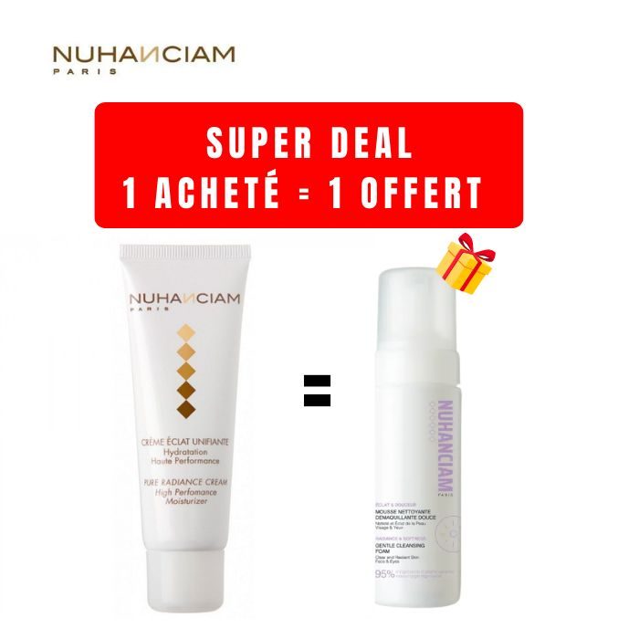 NUHANCIAM OFFRE CREME ECLAT UNIFIANTE 50ML + MOUSSE NETTOYANTE 50ML OFFERTE