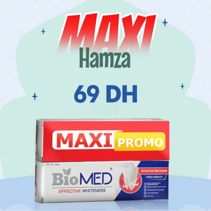 BIOMED DUO DENTIFRICE BLANCHISSANT + DENTIFRICE FRAICHEUR 100G