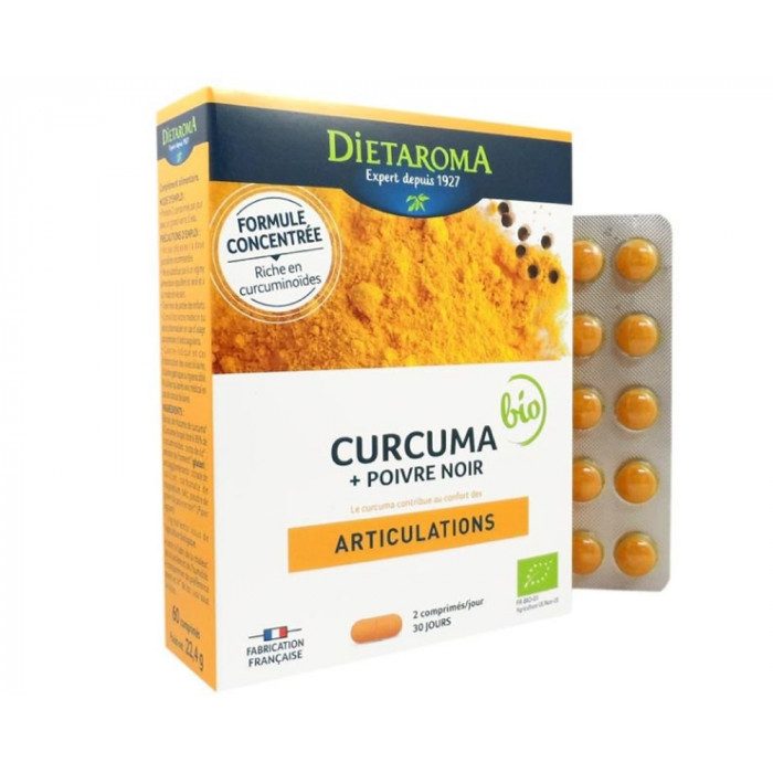 DIETAROMA Curcuma & Poivre noir BIO - 60 comprimés - DIETAROMA 