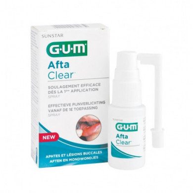 GUM AFTA CLEAR SPRAY APHTES ET LESIONS BUCCALES 15ML  GUM AFTA CLEAR SPRAY APHTES ET LESIONS BUCCALES 15ML