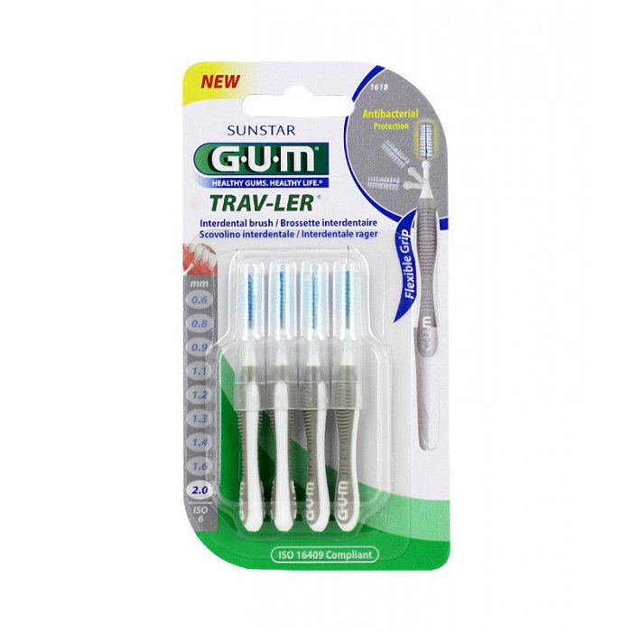 GUM TRAVLER 1618 BROSSETTE INTERDENTAIRE 2.0 BOITE DE 4 GUM TRAVLER 1618 BROSSETTE INTERDENTAIRE 2.0 BOITE DE 4