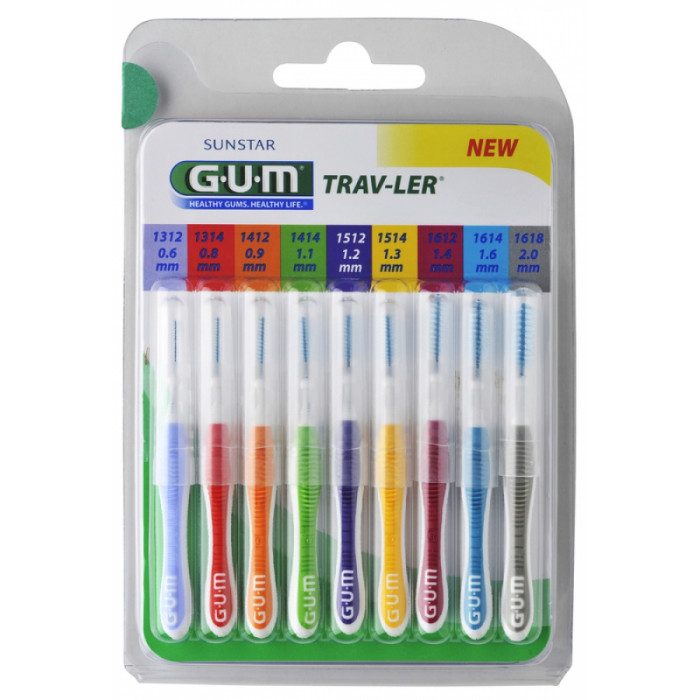 GUM Trav-LER brosses multipack 1699 /9 pièces
