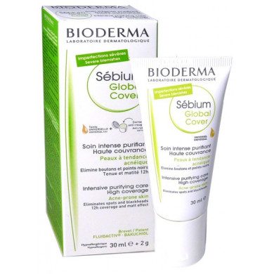 BIODERMA SEBIUM GLOBAL COVER SOIN INTENSE PURIFIANT TEINTE UNIVERSELLE 30ML BIODERMA SEBIUM GLOBAL COVER SOIN INTENSE PURIFIANT TEINTE UNIVERSELLE 30ML