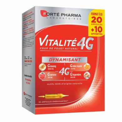 FORTE PHARMA VITALITE 4G Défenses. Boîte 20 ampoules FORTE PHARMA VITALITE 4G Défenses. Boîte 20 ampoules