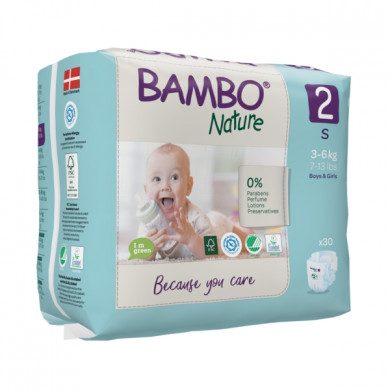 BAMBU NATURE COUCHES BEBE 2,3-6 KG/30 UNITES BAMBU NATURE COUCHES BEBE 2,3-6 KG/30 UNITES