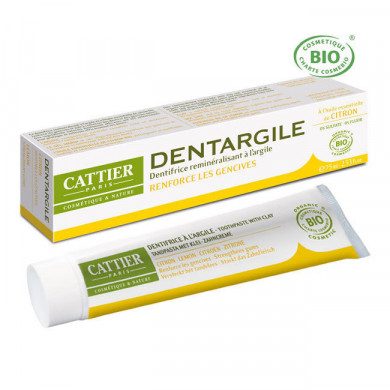 CATTIER Dentargile Citron - Dentifrice bio 75ml CATTIER Dentargile Citron - Dentifrice bio 75ml