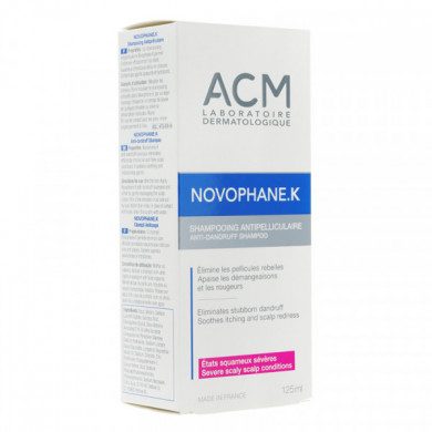 ACM Novophane K Shampooing antipelliculaire squames sévères 125ml ACM Novophane K Shampooing antipelliculaire squames sévères 125ml