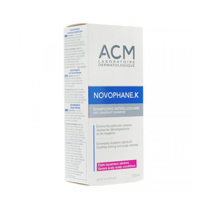 ACM Novophane K Shampooing antipelliculaire squames sévères 125ml ACM Novophane K Shampooing antipelliculaire squames sévères 125ml