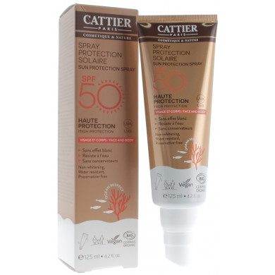 CATTIER Spray protection solaire spf 50  CATTIER Spray protection solaire spf 50