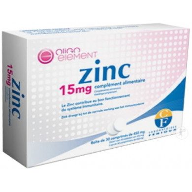Fenioux Zinc 15mg Comprimés 30x450mg  Fenioux Zinc 15mg Comprimés 30x450mg