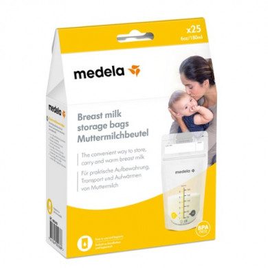 Medela Sachets de Conservation pour Lait Maternel 180 ml x 25  Medela Sachets de Conservation pour Lait Maternel 180 ml x 25
