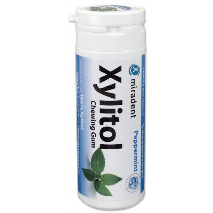 Miradent Xylitol Chewing Gum Menthe Poivrée 30 Pièces Miradent Xylitol Chewing Gum Menthe Poivrée 30 Pièces