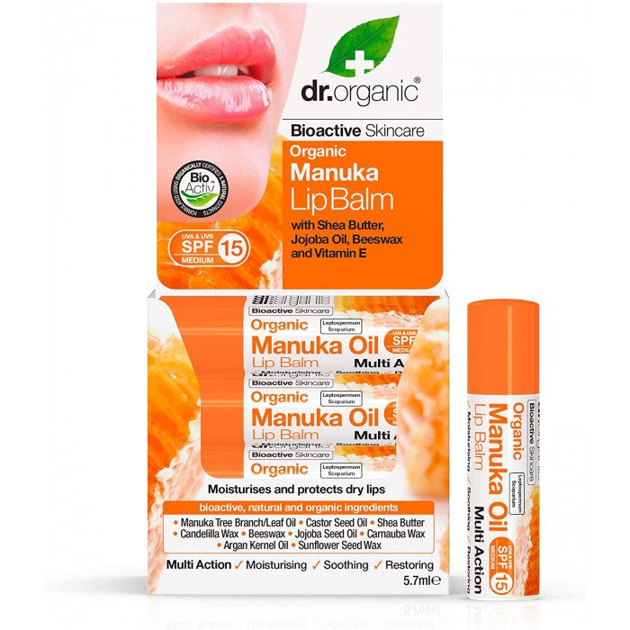 Dr Organic Baume à Lèvres au Miel de Manuka 5,7ml Dr Organic Baume à Lèvres au Miel de Manuka 5,7ml
