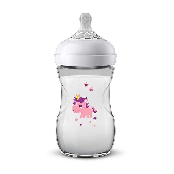 AVENT BIBERON NATURAL 2.0-260ML LICORNE  AVENT BIBERON NATURAL 2.0-260ML LICORNE