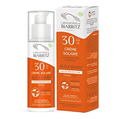 BIARRITZ ALGAMARIS Crème solaire Visage SPF30 certifiée Bio BIARRITZ ALGAMARIS Crème solaire Visage SPF30 certifiée Bio