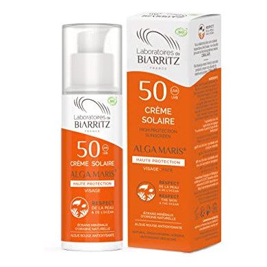 BIARRITZ ALGAMARIS Crème solaire Visage SPF50 certifiée Bio BIARRITZ ALGAMARIS Crème solaire Visage SPF50 certifiée Bio