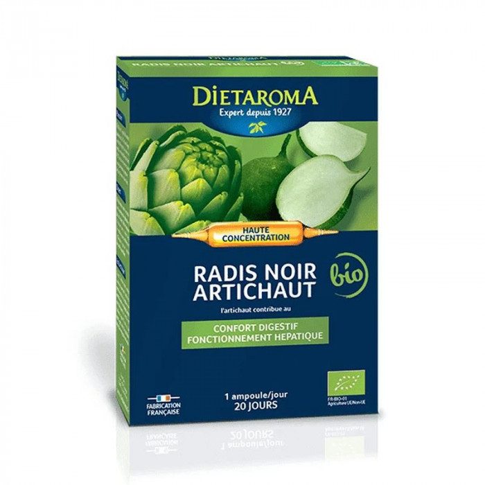 DIETAROMA Radis noir, artichaut bio AMPOULES DIETAROMA Radis noir, artichaut bio AMPOULES