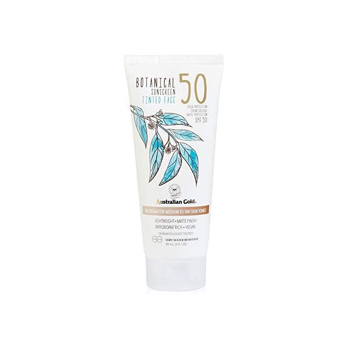 AUSTRALIAN GOLD LOTION SOLAIRE VISAGE TEINTE BOTANIQUE SPF 50 - MOYENNE A BRUNE ( 89 ml ) AUSTRALIAN GOLD LOTION SOLAIRE VISAGE TEINTE BOTANIQUE SPF 50 - MOYENNE A BRUNE ( 89 ml )