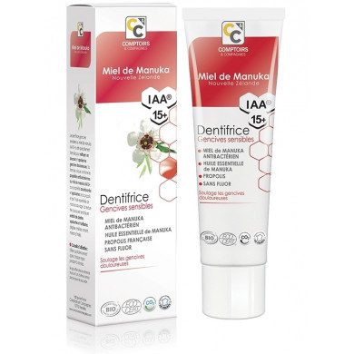 Comptoirs et Compagnies Dentifrice Gencives Sensibles miel de manuka IAA15+ Comptoirs et Compagnies Dentifrice Gencives Sensibles miel de manuka IAA15+