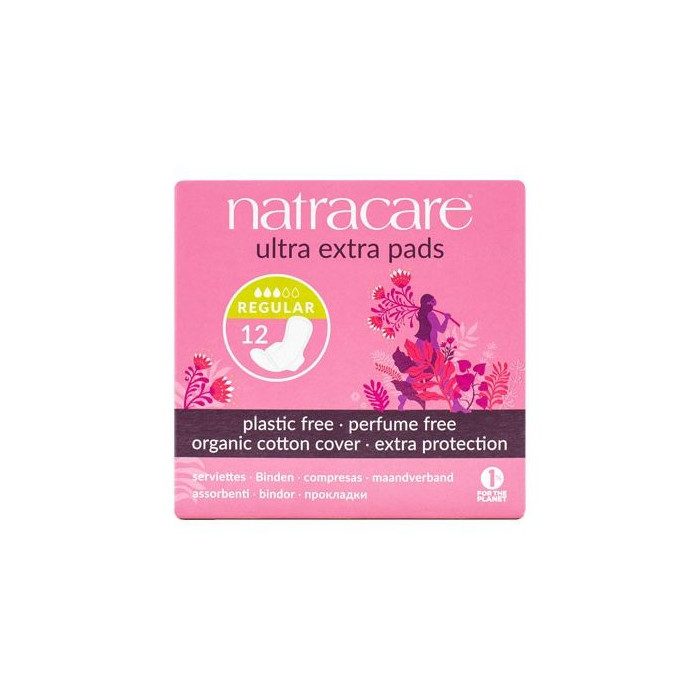NATRACARE Serviettes Naturelles Ultra Extra Normal BIO - 12 unités  NATRACARE Serviettes Naturelles Ultra Extra Normal BIO - 12 unités