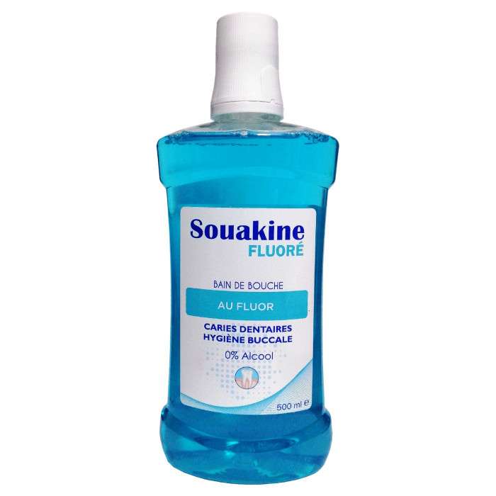 DERMO-SOIN SOUAKINE FLUORE BAIN DE BOUCHE 500ML