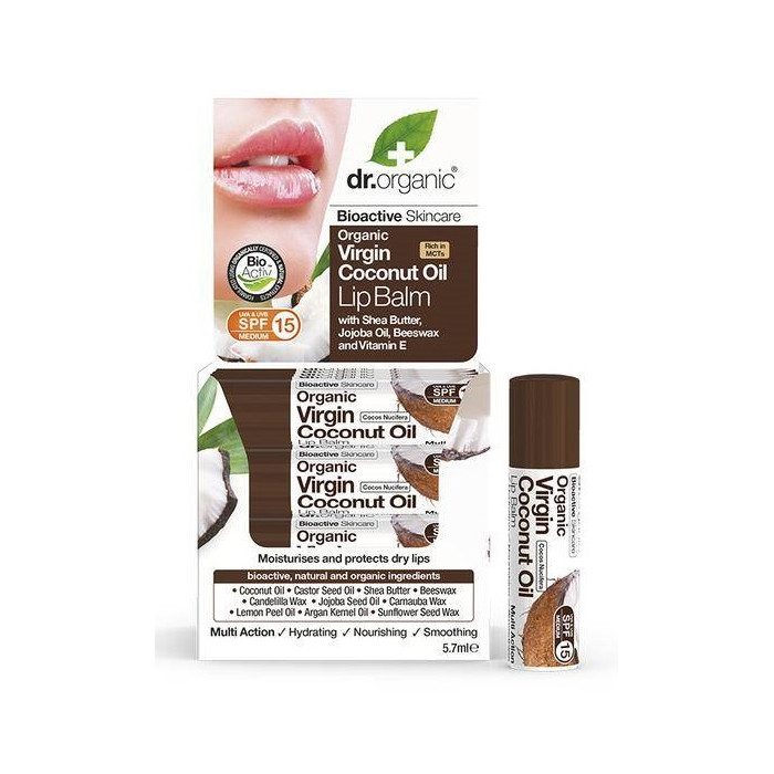 DR. ORGANIC BAUME LÈVRES AU COCO 5.7 ML  DR. ORGANIC BAUME LÈVRES AU COCO 5.7 ML