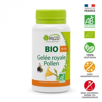MGD NATURE BIO GELÉE ROYALE POLLEN 90 GÉLULES MGD NATURE BIO GELÉE ROYALE POLLEN 90 GÉLULES